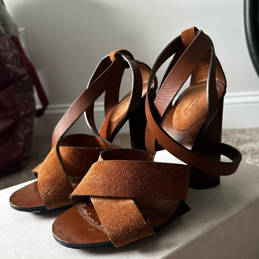 Gucci suede / leather  heel